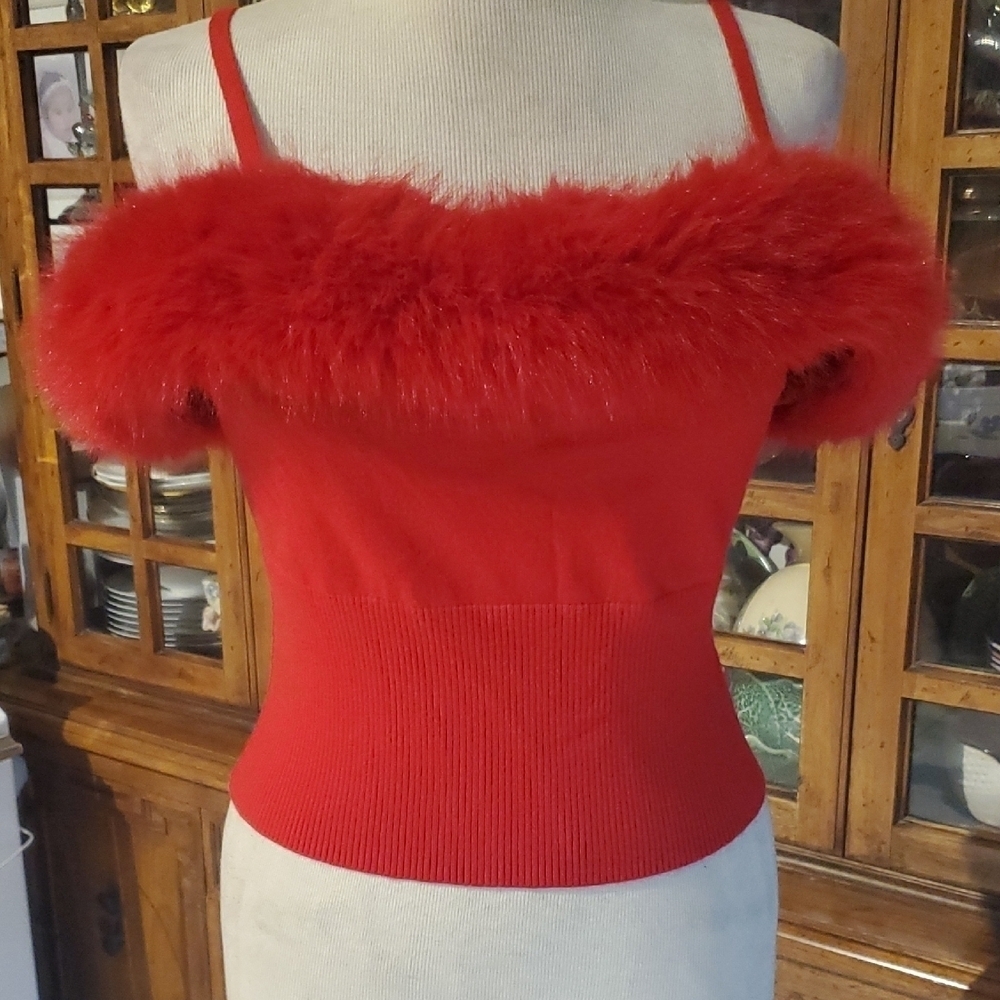 Forever 21 Red Fitted Embellished Camisole